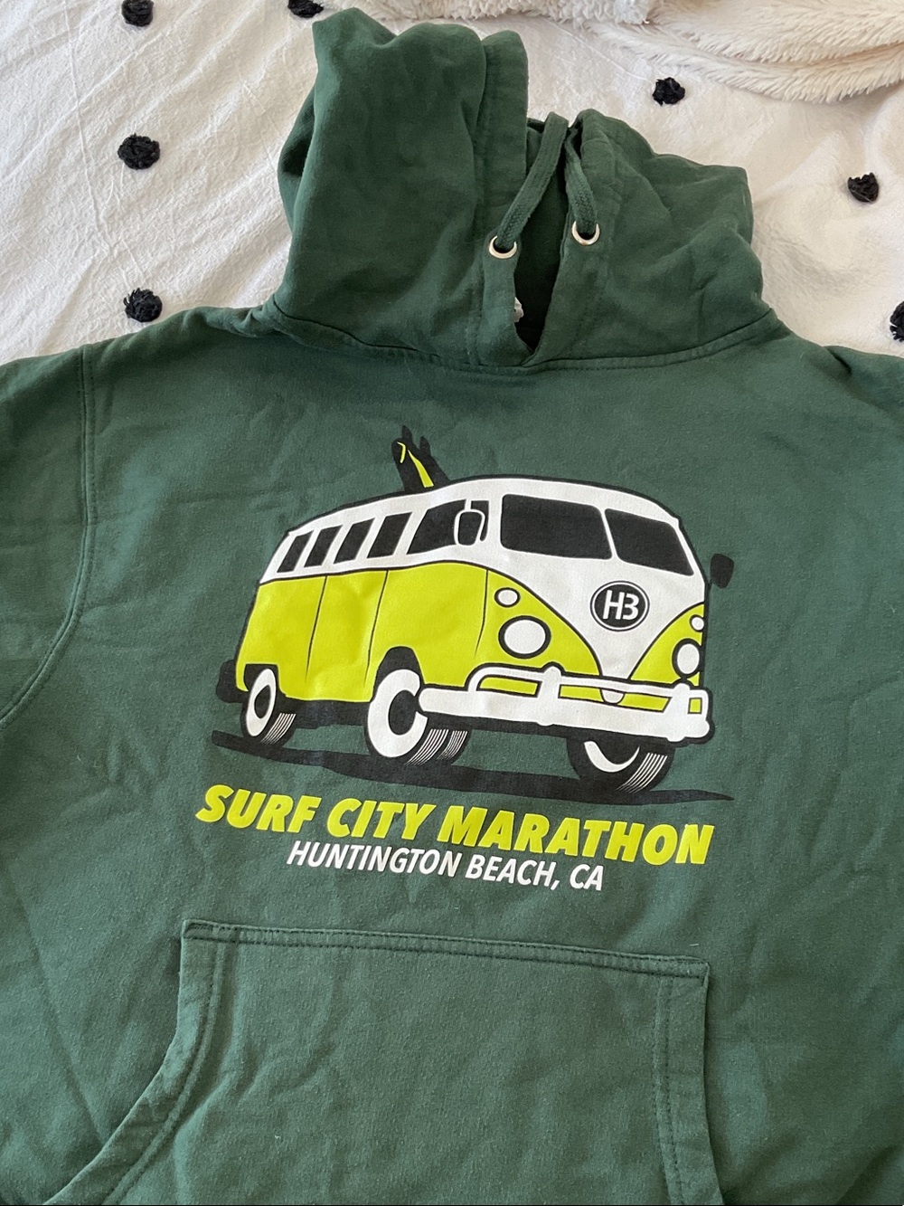 Marathon hoodie super cute Surf 🏄 City marathon green unisex xS